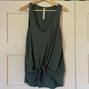 lululemon knot a problem tank graphite green  sz6